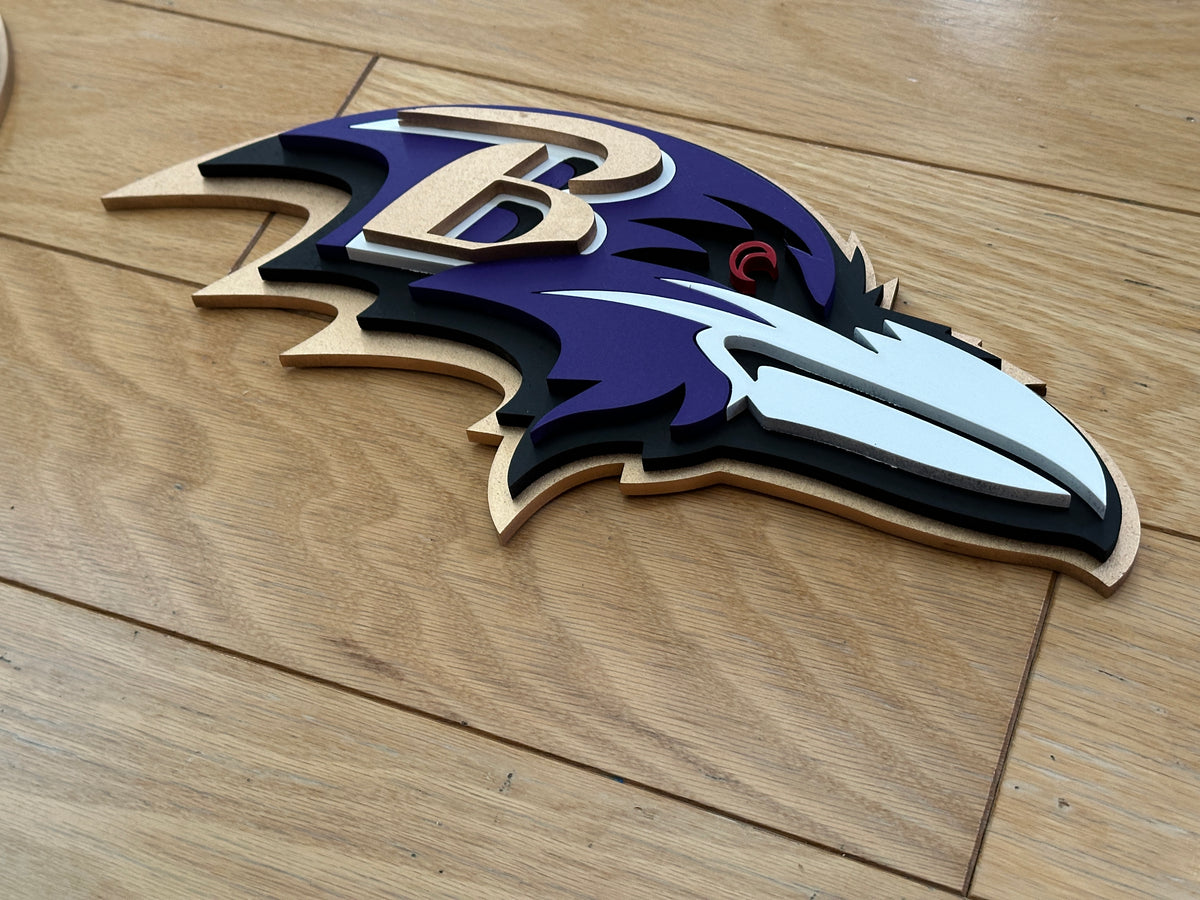 Ravens Sign Lettering Ravens Side Sign – CNC Laser Guy Shop